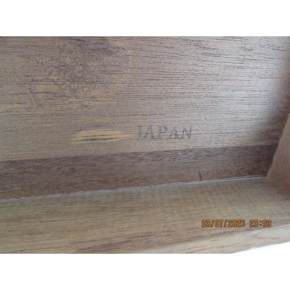 Vintage wood jewelry box 9 drawer, jewelry chest armoire Japan pine green velvet